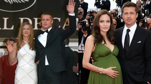 Brad Pitt left with Jennifer Aniston then returned with Angelina Jolie