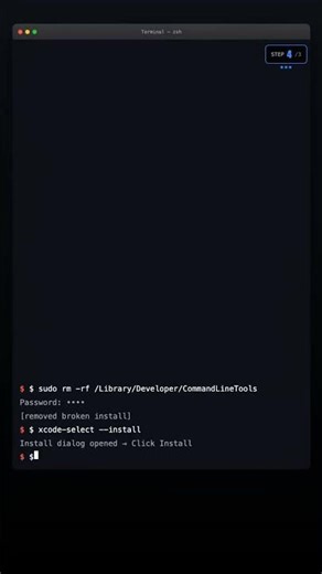 Fix "xcode-select: command line tools are already installed" on Mac
