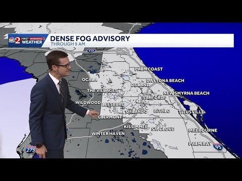 Dense fog advisories affect morning commute for Central Florida | January 6 forecast