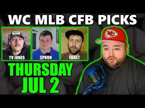 World Cup, MLB & College Football Picks with Kyle Kirms | Thursday July 2nd