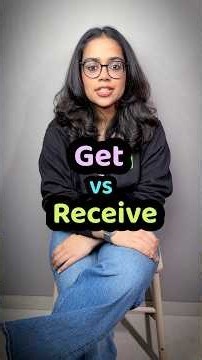 Difference Between GET & RECEIVE | Confusing English Words | Learn English With Ananya