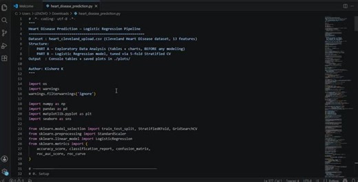 #machinelearning #ai #datascience #python #healthtech #opentowork | Kishore K