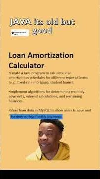 .19 Java loan amortisation calculator utilising mysql database, projects for Finance and computer
