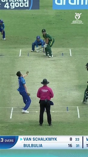 Uzairullah Niazai's brilliant direct hit results in the run out of Proteas opener Jorich van Schalkwyk 🎯 Watch the #AFGvSA action LIVE, broadcast details 📺: https://www.icc-cricket.com/tournaments/u19-cricket-worldcup-2026/news/broadcast-details-for-icc-u19-men-s-cricket-world-cup | ICC - International Cricket Council