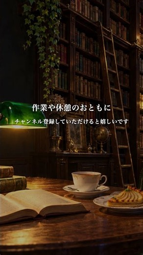 【作業用BGM】古書店の喫茶室｜本の香りとイチョウ並木 読書・勉強・作業のおともに