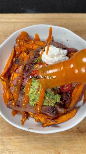 Loaded Carne Asada fries…the perfect post-workout meal!!