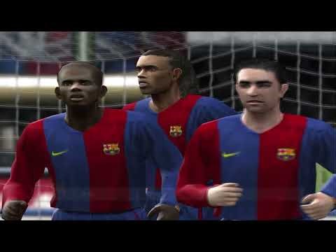 Pro Evolution Soccer 2006 - FC Barcelona vs Real Madrid | PS2 Gameplay HD