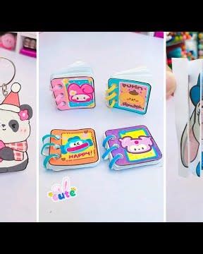DIY Sanrio Notebooks / Cute Keychain gift idea /handmade birthday gifts / paper craft /art and craft