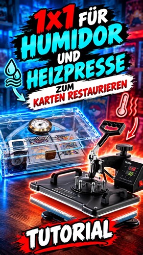 Sammelkarten mit Humidor und Heizpresse restaurieren! #pokemontcg #tcg #kartenrestaurierung #pokemon