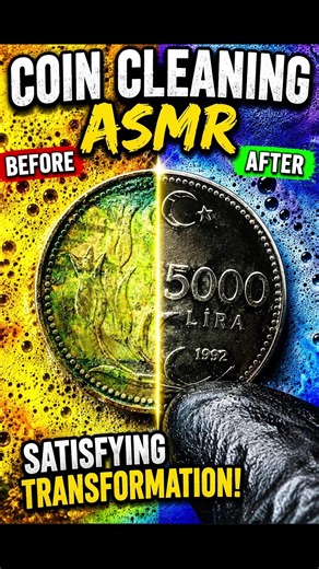 Cleaning A Turkish Coin ASMR 🇹🇷