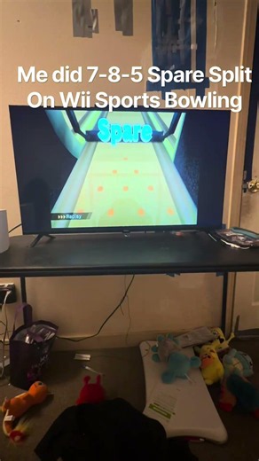 Me did 7-8-5 Spare Split On Wii Sports Bowling