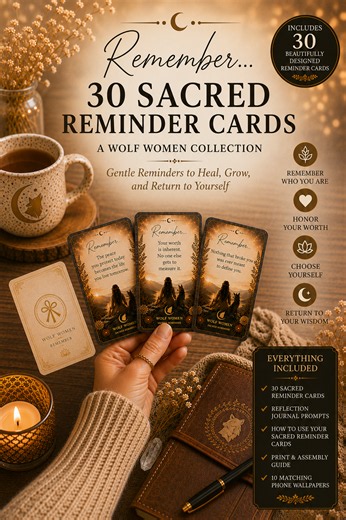30 Sacred Reminders for Returning to Yourself-Printable Mantra Deck
