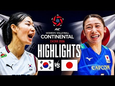 Volleyball Japan - Korea Amazing FULL Match Asia 2026 |women volleyball| continental championship 🏆