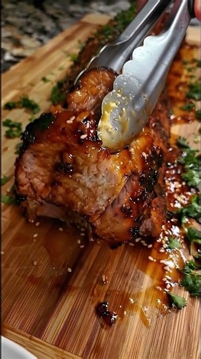 🍯🔥 Sticky Honey Garlic Glazed Pork Tenderloin | Juicy & Tender Pork Recipe
