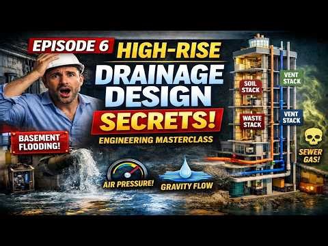 High Rise Plumbing Masterclass EP-6 Drainage System | DFU, Stack Sizing & Vent Complete Guide