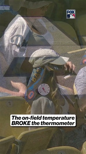 It's a HOT one in Los Angeles #MLB #Dodgers #heat #baseball
