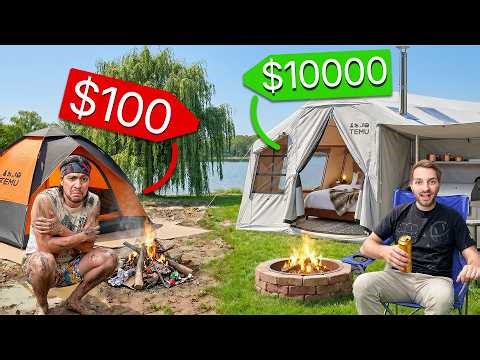The Boys $100 VS $10,000 TEMU Camping Challenge