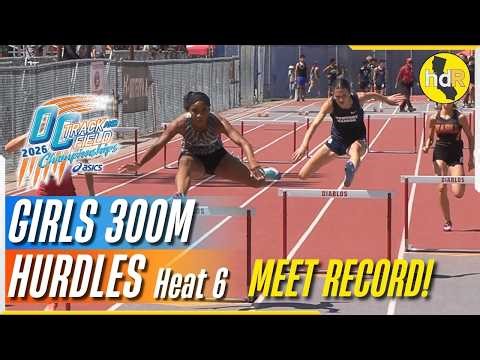 2026 TF - Orange County Track & Field Champs - Varsity Girls 300m Hurdles- Heat 6 - Meet Record!!
