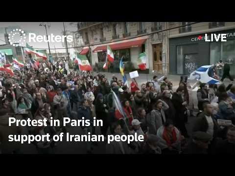 LIVE: Protest in Paris in support of Iranian people