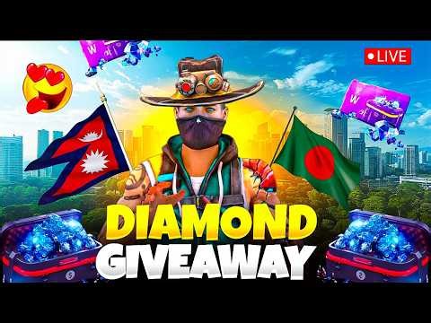 [🔴LIVE ] Free DIAMOND GIVEAWAY 😍Weekly Giveaway Day-9 💎Play & Win Free Diamond 🗿#freefire #shortlive