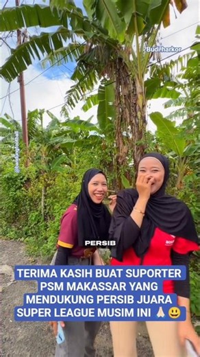 Suporter PSM Makassar unggulkan Persib sebagai juara Super League musim ini #persib