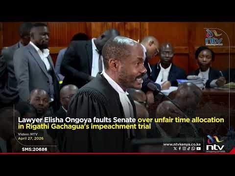Lawyer Elisha Ongoya faults Senate over unfair time allocation in Gachagua's impeachment trial