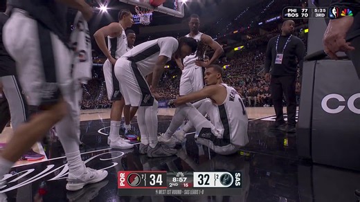 Victor Wembanyama out for rest of game, in concussion protocol