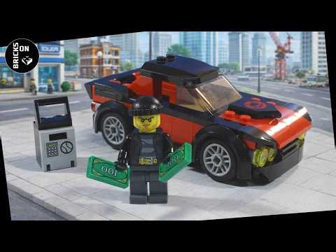 Lego City Crooks Getaway Speed Car Build Instruction Stop Motion Animation Kids Children Building