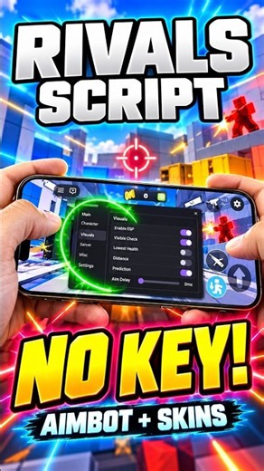 Roblox Rivals Script NO KEY 🔥 Aimbot + Skin Changer #robloxrivals