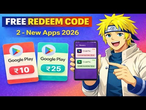 FREE REDEEM CODE APP (2 New App) | GOOGLE PLAY REDEEM CODE APP | REDEEM CODE APP 2026