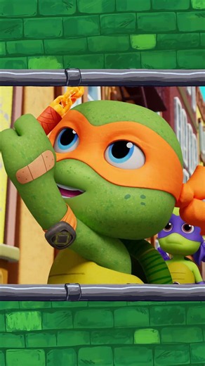 COWABUNGA! These teeny turtles are soaring to rescue April!