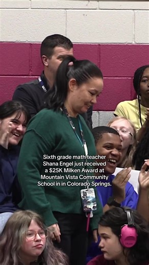 Good morning from beautiful Colorado! Our #MilkenAward team has landed in Colorado Springs to surprise the sixth grade math teacher at Mountain Vista Community School. Shana Engel has the ‘magic touch’ when it comes to teaching mathematics. Her sixth grade students recognize the value of her carefully constructed lessons, in which they take an active role in the learning process. Please join us in congratulating Shana on becoming a 2025-26 CO Milken Educator Award recipient! ✨💙 @UCCS #fyp #teac