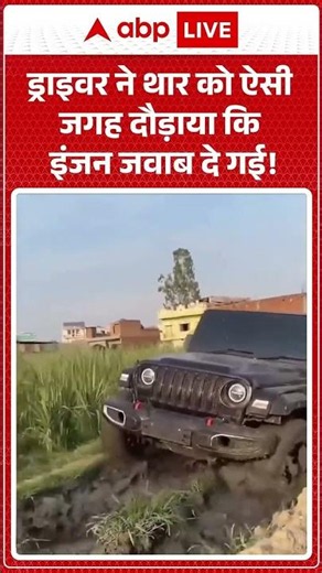 Viral Video : ड्राइवर ने थार को ऐसी जगह दौड़ाया कि इंजन जवाब दे गई #ythsorts #trendingnews