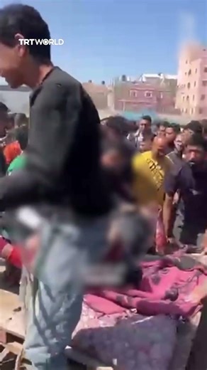 Israeli air strike targets Palestinians near Al Aqsa Martyrs Hospital in Gaza
