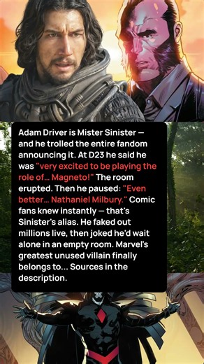 Marvel Just Confirmed Adam Driver as Its Darkest Villain #adamdriver #xmen #shorts
