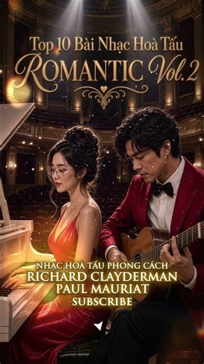 HOÀ TẤU ROMANTIC - RICHARD CLAYDERMAN - PAUL MAURIAT STYLE | PLAYLIST 10 BÀI #shorts