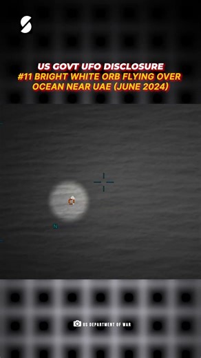 Declassified UFO #11: Bright Orb UFO Spotted Hovering Near UAE Ocean #shorts #uap #ufo #trending