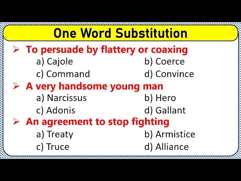 One Word Substitution | English Grammar | English grammar question answer | English Language #ows