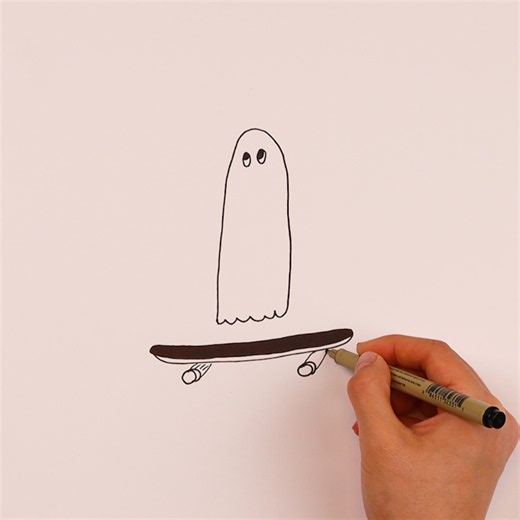 Ghost on a skateboard 👻🛹