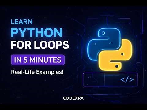 Master Python For Loops in 5 Minutes ⚡ | Beginner Friendly Tutorial