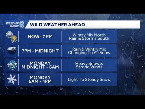 3/15 Evening forecast: Heavy snow and strong winds expected overnight