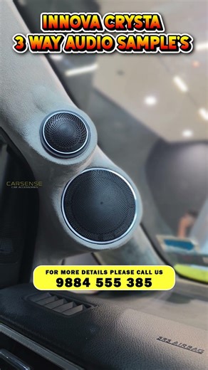 Innova Crysta 3 Way Audio Sample's | Audison Speakers | Car Audio Upgrade in Chennai | Car Sense