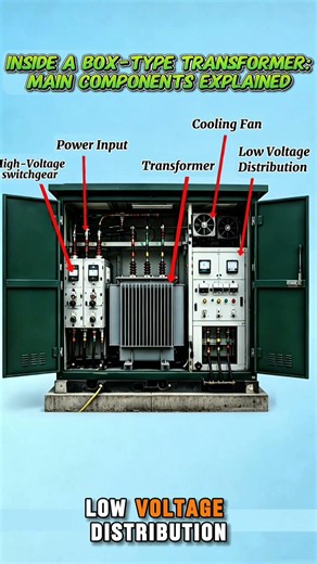 Inside a Box-Type Transformer: Main Components Explained #electrician #transformer #electricalwork