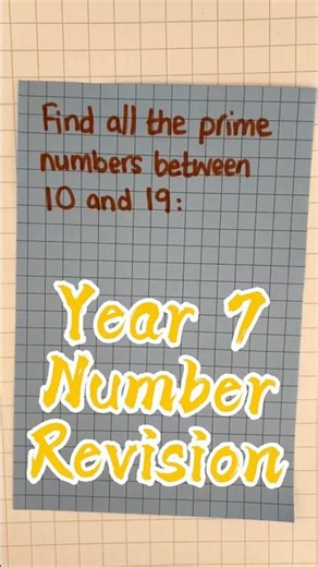 Year 7 number revision flashcard. Prime numbers
