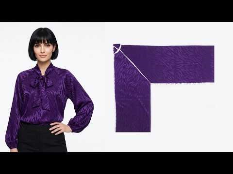 2 Ways to Wear ✅ No Pattern! Fits All Sizes! Very Easy Raglan Sleeve Blouse Sewing