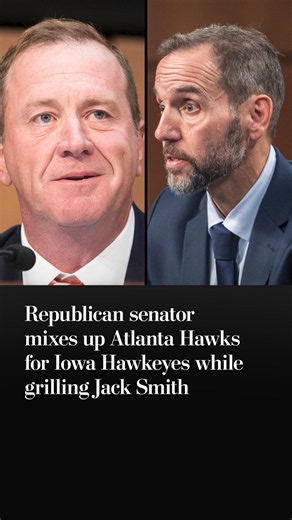 Republican senator mixes up Atlanta Hawks for Iowa Hawkeyes while grilling Jack Smith