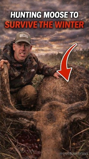 Man Hunts For Extremely Rare Moose To Get Thru The Alaskan Winter!