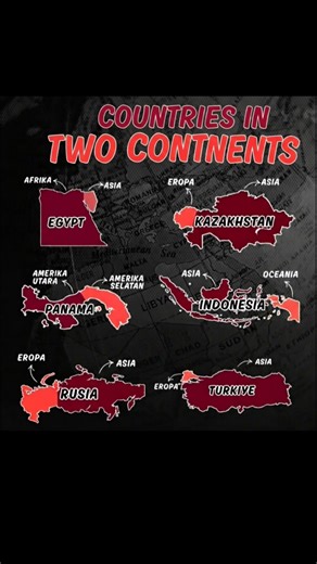 “Countries That Belong to TWO Continents 😲🌍”