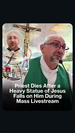 Priest dies after a heavy statue of Jesus falls on him during Mass livestream/Father Patricio/#news