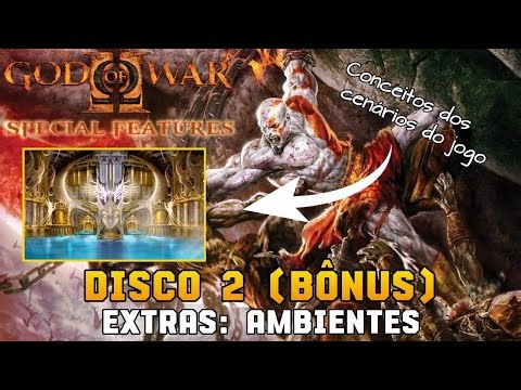 📀 God of War II – DISCO 2 (BÔNUS) | Extras: Ambientes | Special Features em 2K Legendado PT-BR
